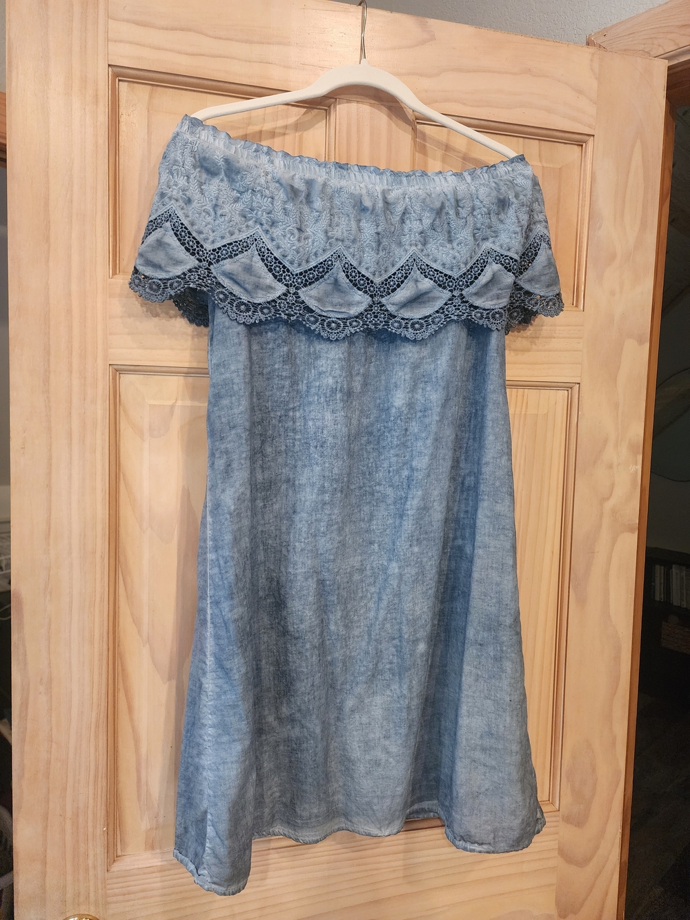 Knox Rose Light Blue Off-Shoulder Dress